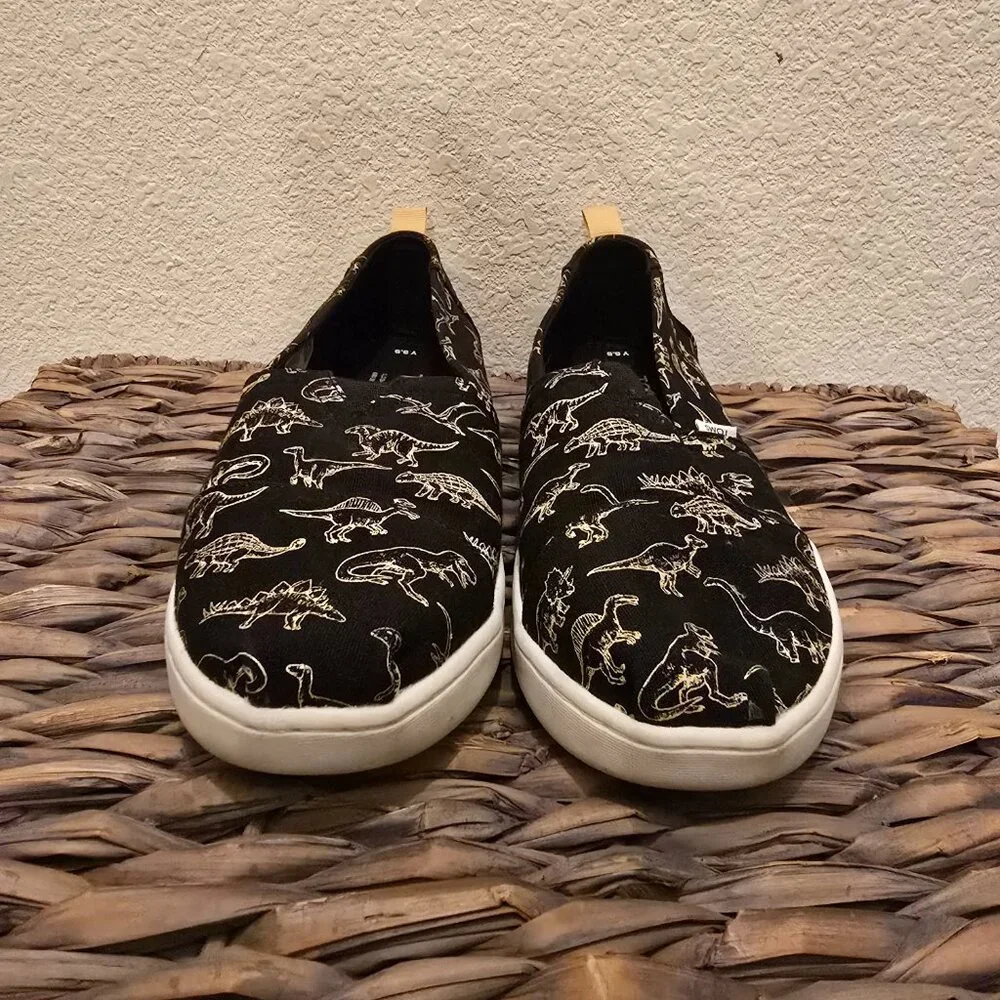 TOMS Youth Alpargata Dino Kids Shoes - Size Youth 5.5